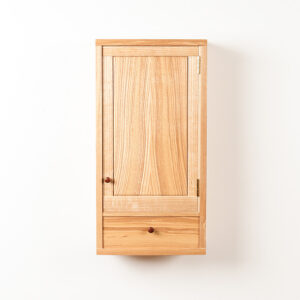 Handmade wall cabinet with drawer made of solid wood